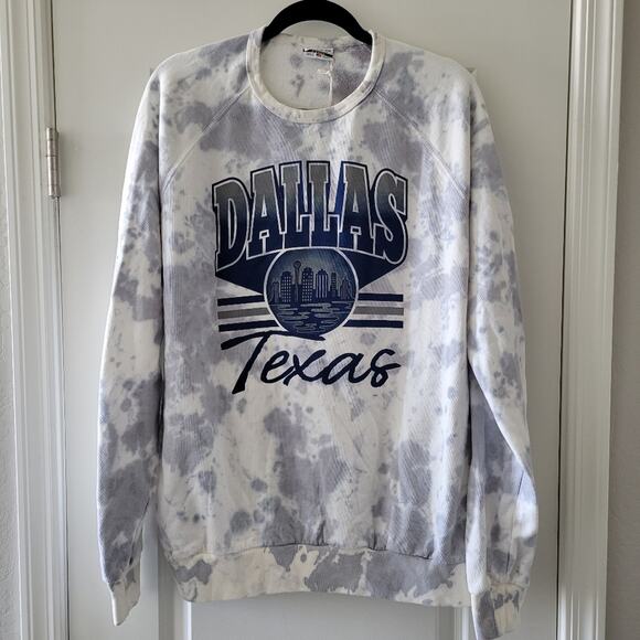 Dallas Texas by Where I'm From tie dye crewneck sweatshirt Size L - Picture 11 of 11